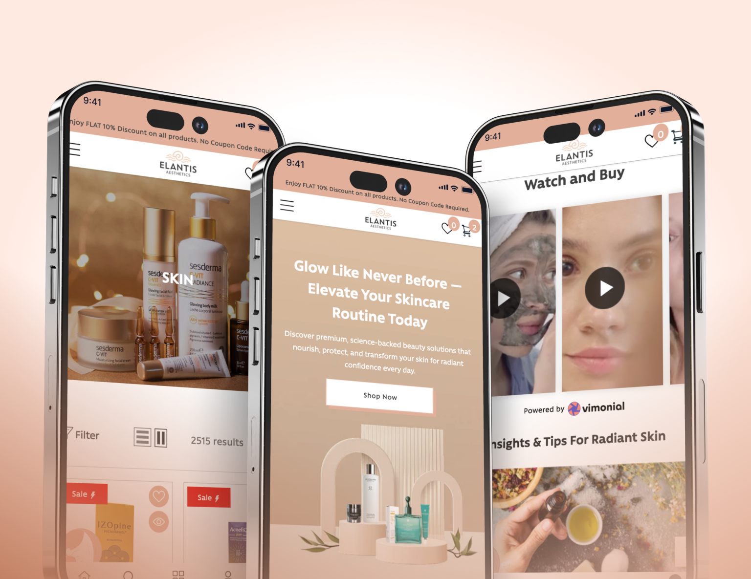 Elantis Aesthetics case study preview