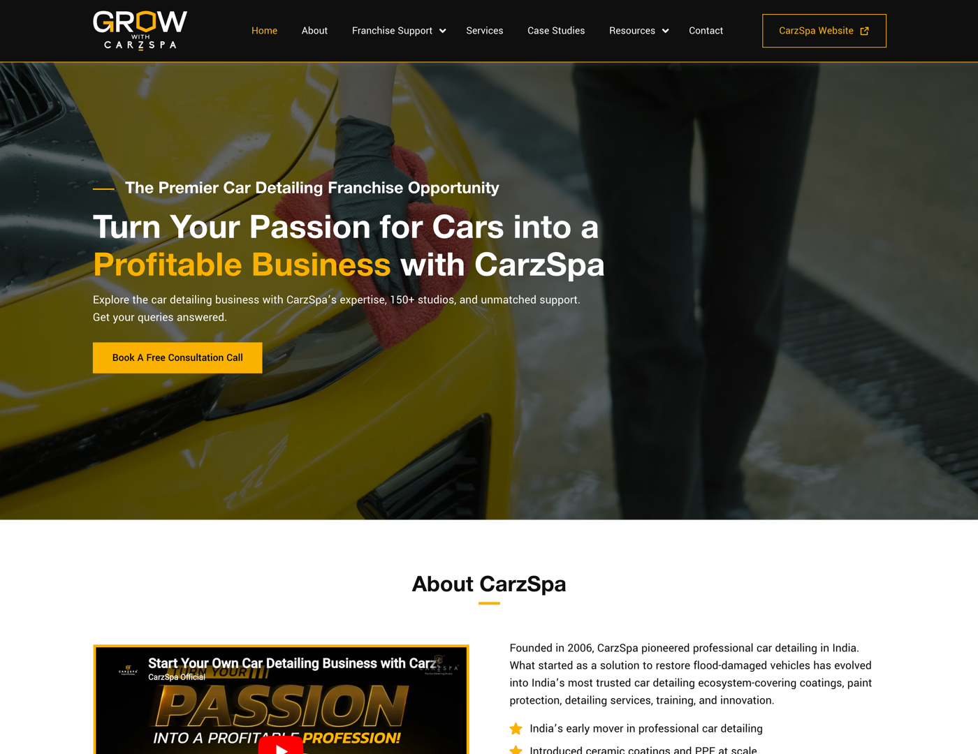 Grow with CarzSpa project overview