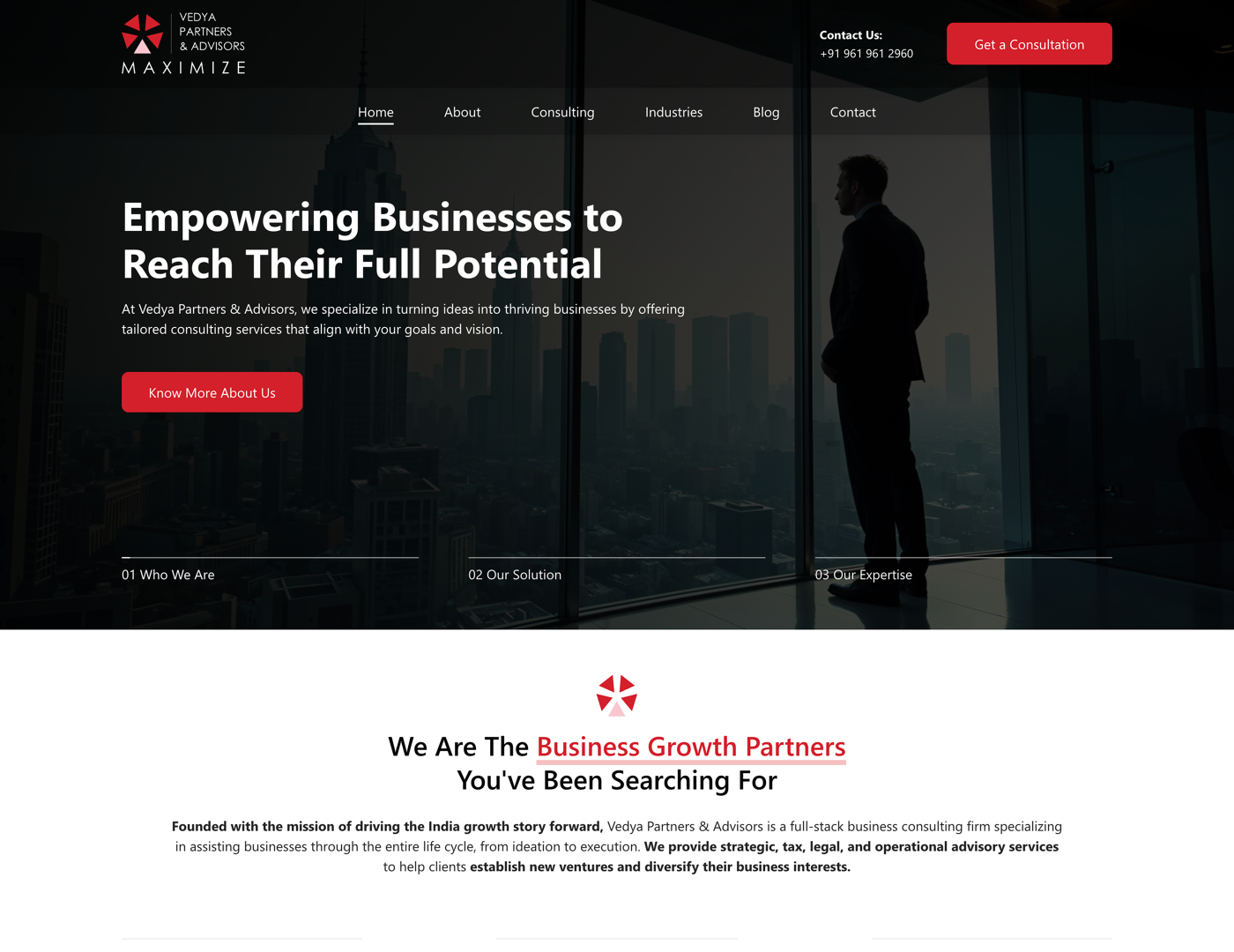 Vedya Partners & Advisors project overview