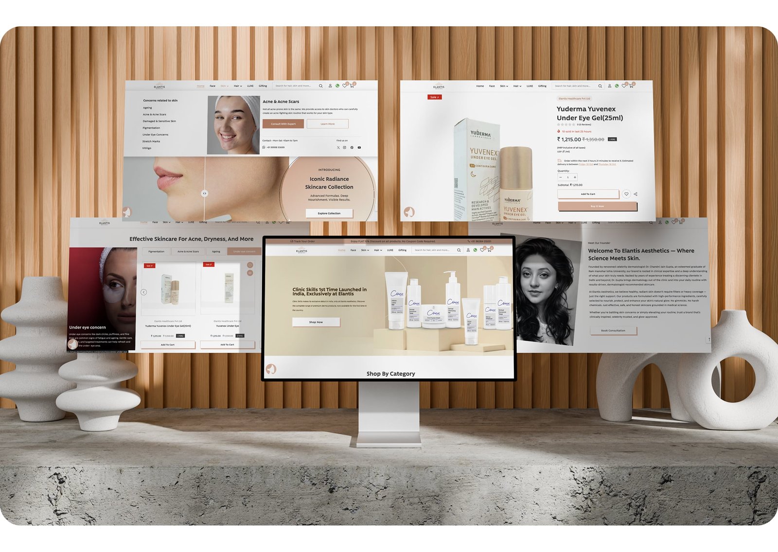 Elantis Aesthetics design presentation, frame 22
